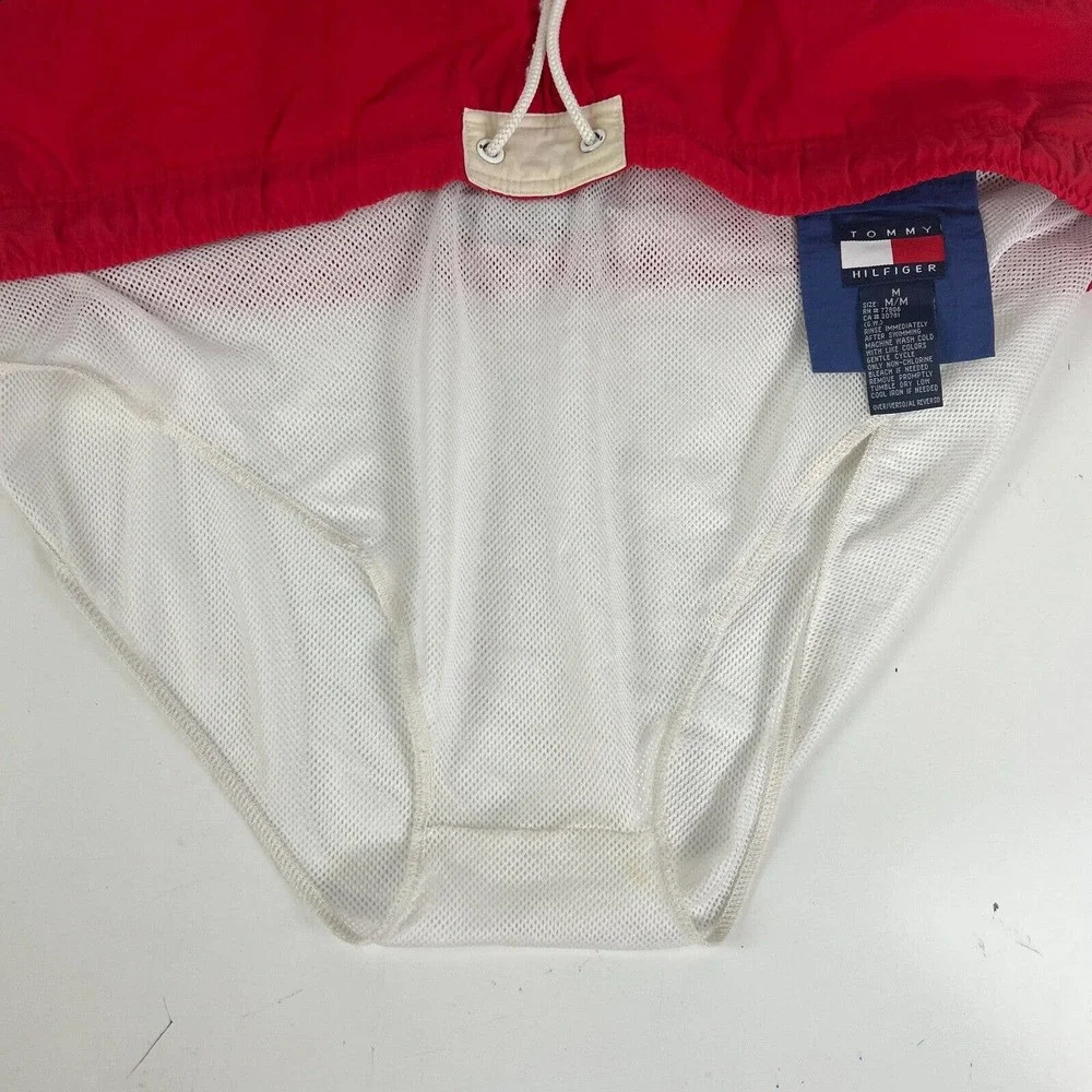 TOMMY HILFIGER Authentic Sailing Gear US/55 Mens Red Blue Swim‎ Shorts Trunks M